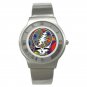 Grateful Dead - Steal Your Face - Fractal Chrome Roman Dial Unisex Ultra Slim Watch