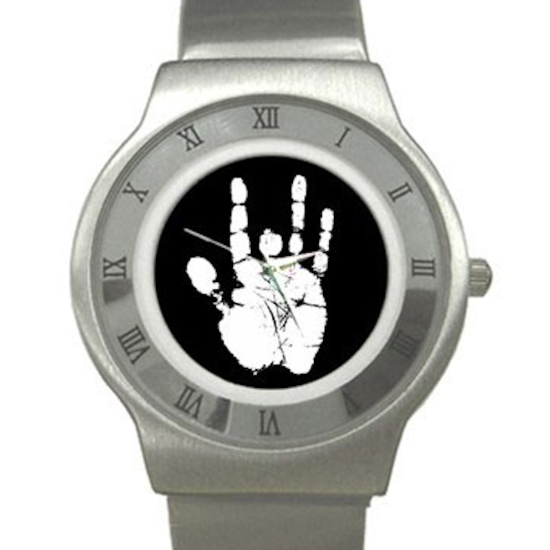 Jerry Garcia Handprint Chrome Roman Dial Unisex Ultra Slim Watch