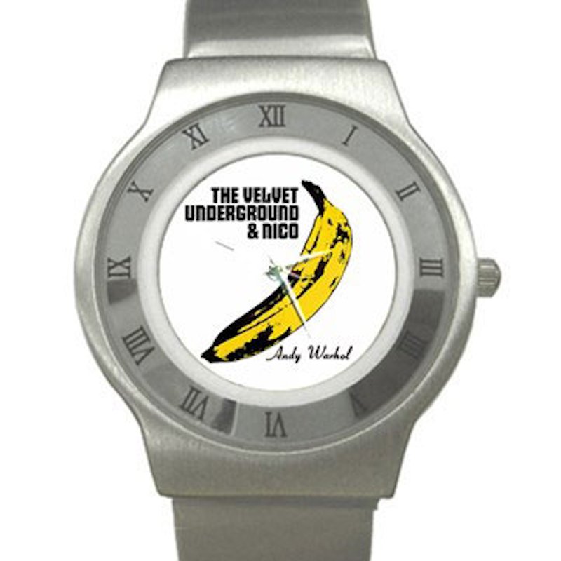 Velvet Underground & Nico - Banana - Andy Warhol Chrome Roman Dial Unisex Ultra Slim Watch