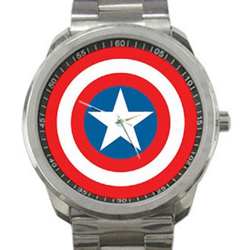 Captain America Shield Unisex Sport Metal Watch