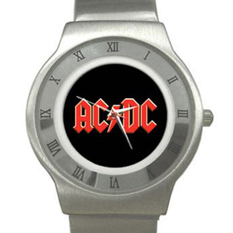 AC/DC Chrome Roman Dial Unisex Ultra Slim Watch