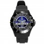 To My Son From Dad Black Round Plastic Sport Watch With Blue Face