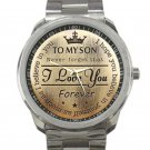 To My Son Never Forget That I Love You Forever Unisex Sport Metal Watch