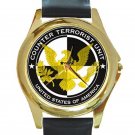 24 Series Jack Bauer CTU Logo Unisex Round Gold Metal Watch