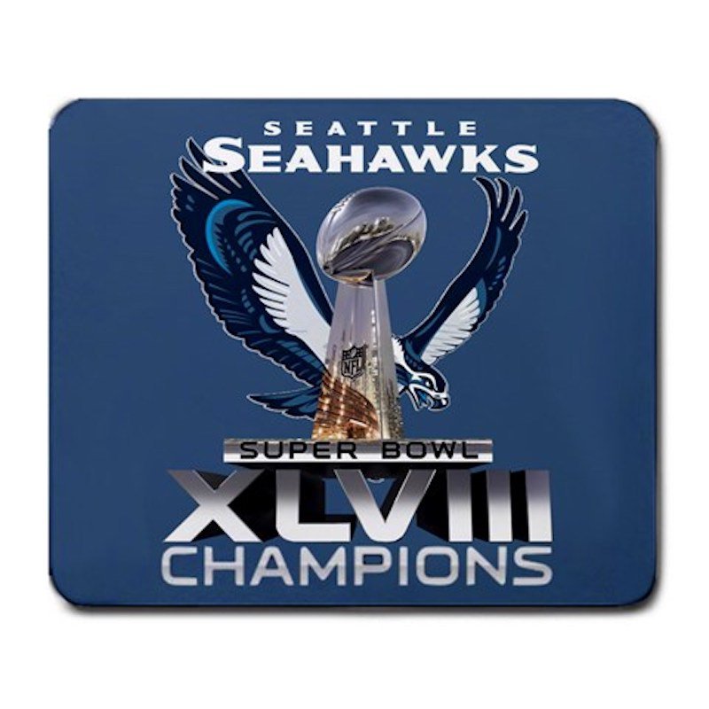 Seattle Seahawks XLVII Champions Large Rectangular Durable Heat-Resistant Mouse Pad