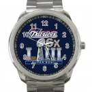 New England Patriots Super Bowl 6 Times Champions Unisex Sport Metal Watch