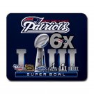 New England Patriots Super Bowl 6 Times Champions Large Rectangular Durable Heat-Resistant Mouse Pad