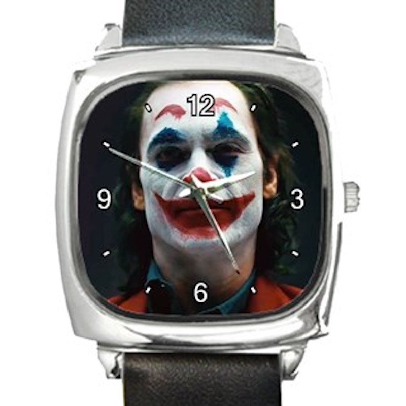 Joaquin Phoenix As Joker 2019 Square Metal Watch With Leather Band