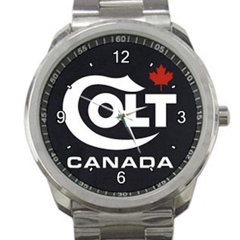 Colt Canada Firearms Gun Rifle Logo Unisex Sport Metal Watch