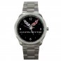Chevrolet Car Logo In Black Background Unisex Sport Metal Watch