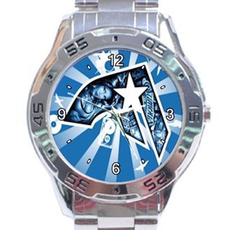 Famous Star & Straps Blue Face Stainless Steel Analogue Watch