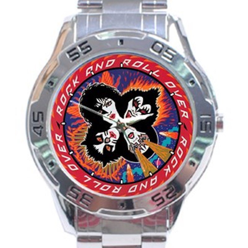 Kiss Rock And Roll Over Unisex Stainless Steel Analogue Watch