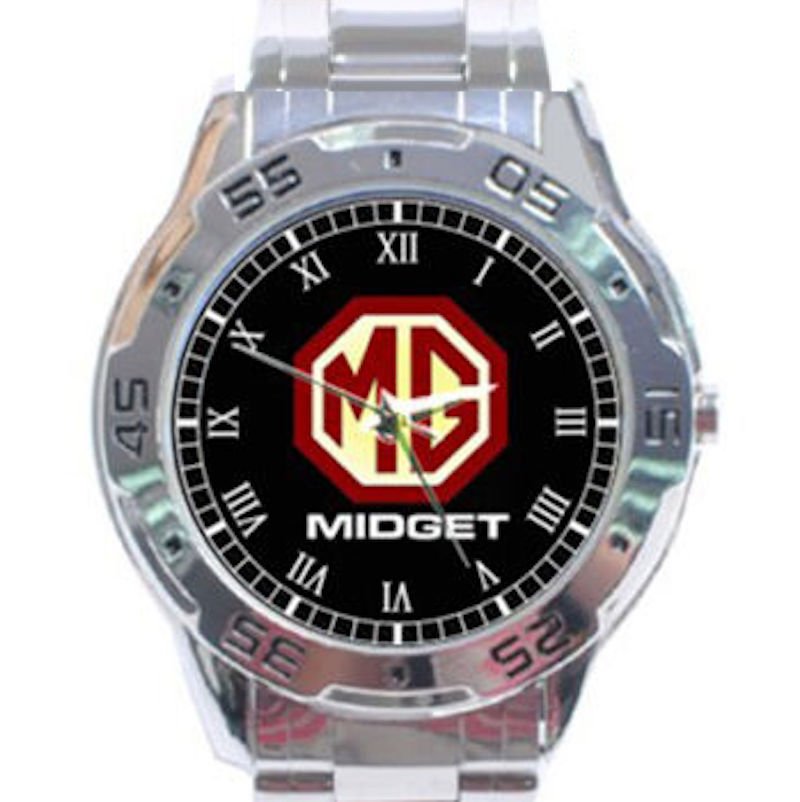 New MG Midget Classic Muscle Car Unisex Stainless Steel Analogue Watch