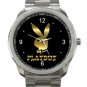 Gold Playboy Logo Bunny Unisex Sport Metal Watch