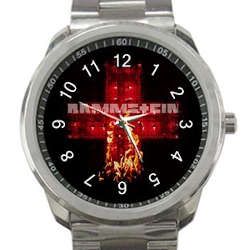 Rammstein Fire logo Unisex Sport Metal Watch