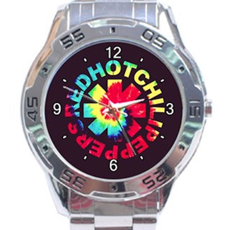 Red Hot Chili Peppers Colourful Logo Unisex Stainless Steel Analogue Watch