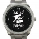Rifle AK47 Gun Unisex Sport Metal Watch