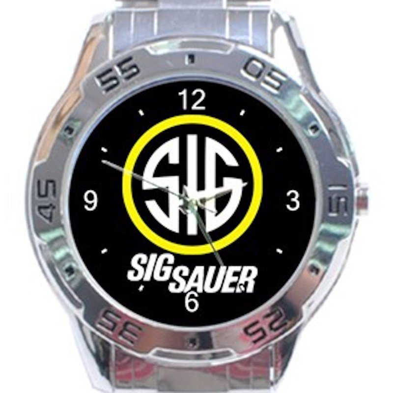 Firearms Sig Sauer Logo SIG Unisex Stainless Steel Analogue Watch