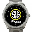 Firearms Sig Sauer Logo SIG Unisex Sport Metal Watch