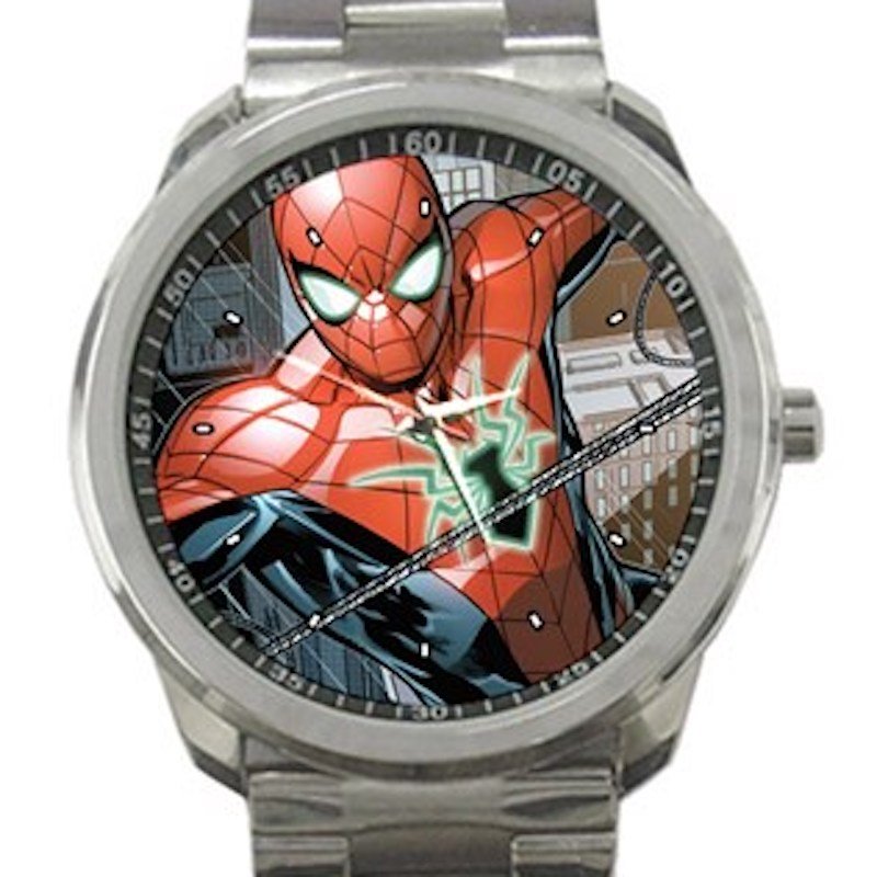 Nice Cartoon Spider-Man Unisex Sport Metal Watch