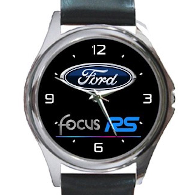 Ford Focus RS Logo Unisex Round Silver Metal Watch