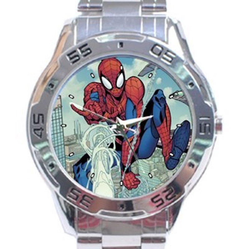 Spider-Man With Web Unisex Stainless Steel Analogue Watch