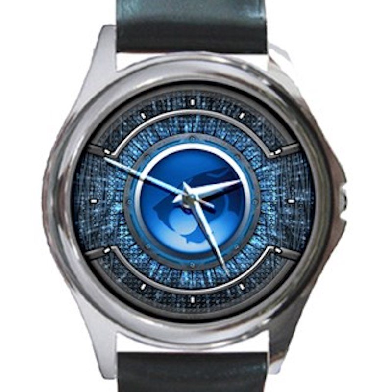 Blue ThunderCats Animated Series Unique Design Unisex Round Silver Metal Watch