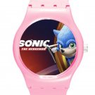 Sonic the Hedgehog Movie SONIC ICE Style Round TPU Medium Sports Watch-Pink