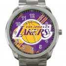 Los Angeles Lakers NBA Basketball Team Logo Design 2 Unisex Sport Metal Watch
