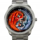 Fiery Phoenix & Tiger Yin Yang Unisex Sport Metal Watch