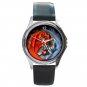 Fiery Phoenix & Tiger Yin Yang Unisex Round Silver Metal Watch
