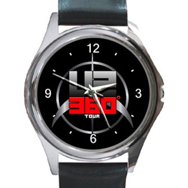 U2 360 Tour Nice Logo Unisex Round Silver Metal Watch