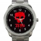Zero Skateboard Red Skull Unisex Sport Metal Watch