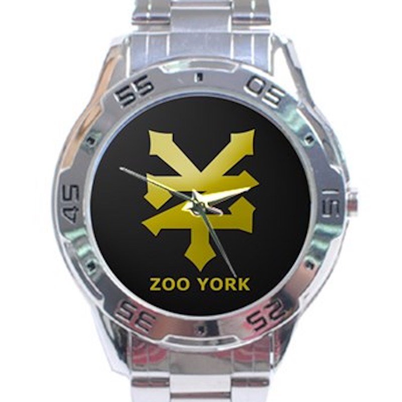 Zoo York Skateboard Gold Logo Unisex Stainless Steel Analogue Watch
