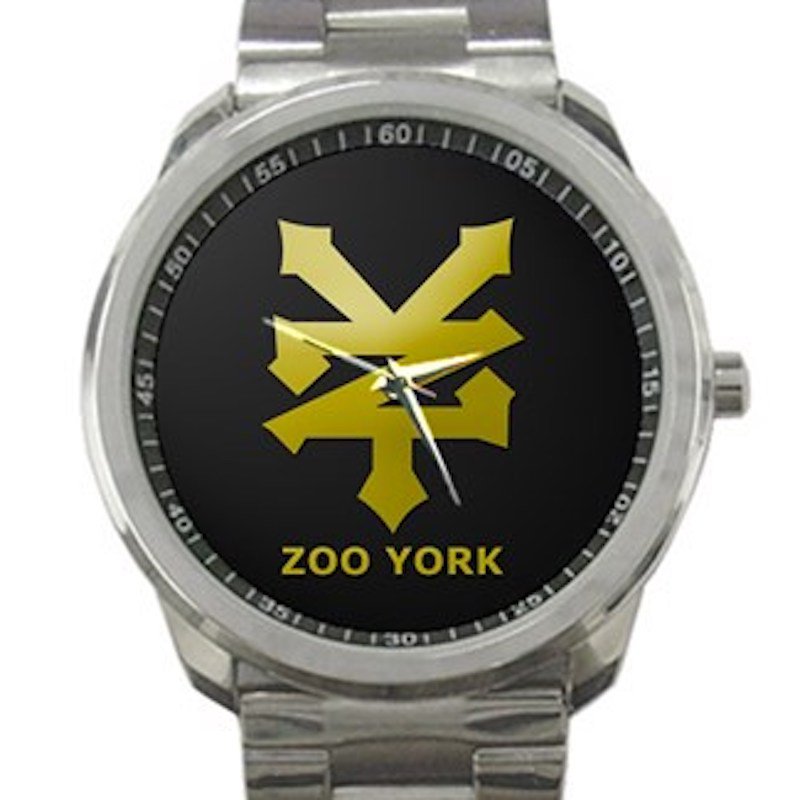 Zoo York Skateboard Gold Logo Unisex Sport Metal Watch