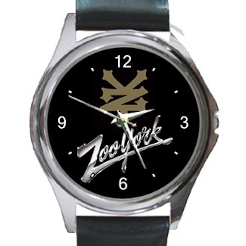 Zoo York Silver & Gold Logo Unisex Round Silver Metal Watch