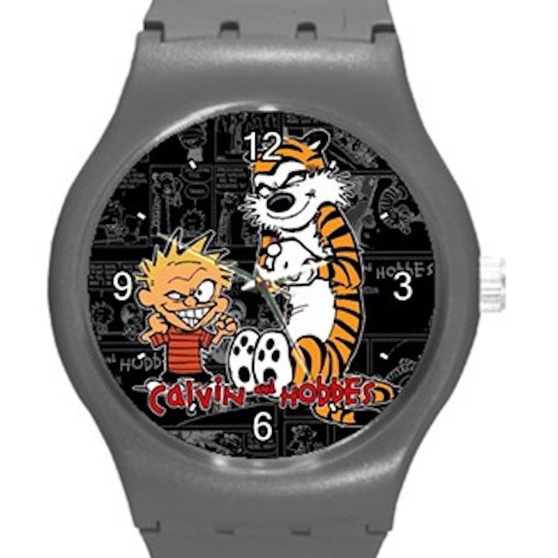 Calvin and Hobbes ICE Style Round TPU Medium Sports Watch-Grey