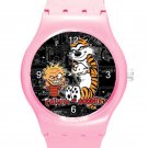 Calvin and Hobbes ICE Style Round TPU Medium Sports Watch-Pink