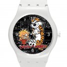 Calvin and Hobbes ICE Style Round TPU Medium Sports Watch-White