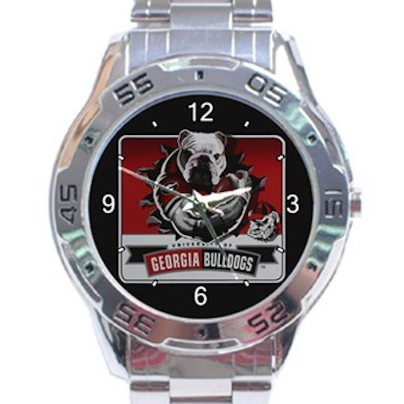 Georgia UGA Bulldogs Busting Out Unisex Stainless Steel Analogue Watch