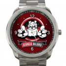 Georgia Bulldogs Football Nice Bulldog Logo Unisex Sport Metal Watch