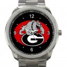 Georgia Bulldogs University of Georgia Athletics Logo Unisex Sport Metal Watch