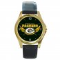Green Bay Packers Logo with Wings Unisex Round Gold Metal Watch