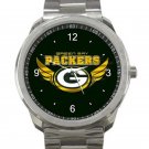 Green Bay Packers Logo with Wings Unisex Sport Metal Watch