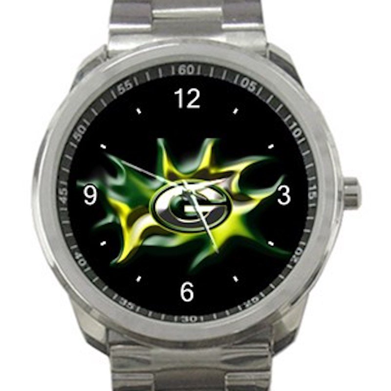 Green Bay Packers Logo Unisex Sport Metal Watch