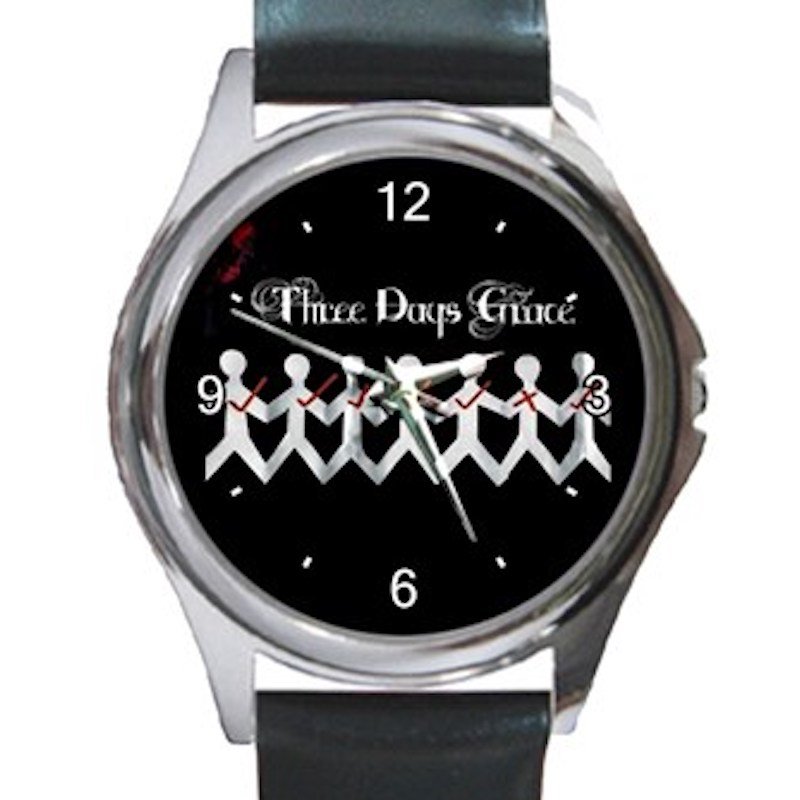Three Days Grace Art Unisex Round Silver Metal Watch