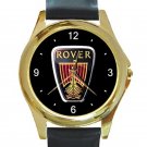 Rover Car Logo Emblem Unisex Round Gold Metal Watch