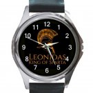 Leonidas King Of Sparta Unisex Round Silver Metal Watch