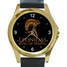 Leonidas King Of Sparta Unisex Round Gold Metal Watch