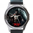 300 Movie Poster Gerard Butler Unisex Round Silver Metal Watch